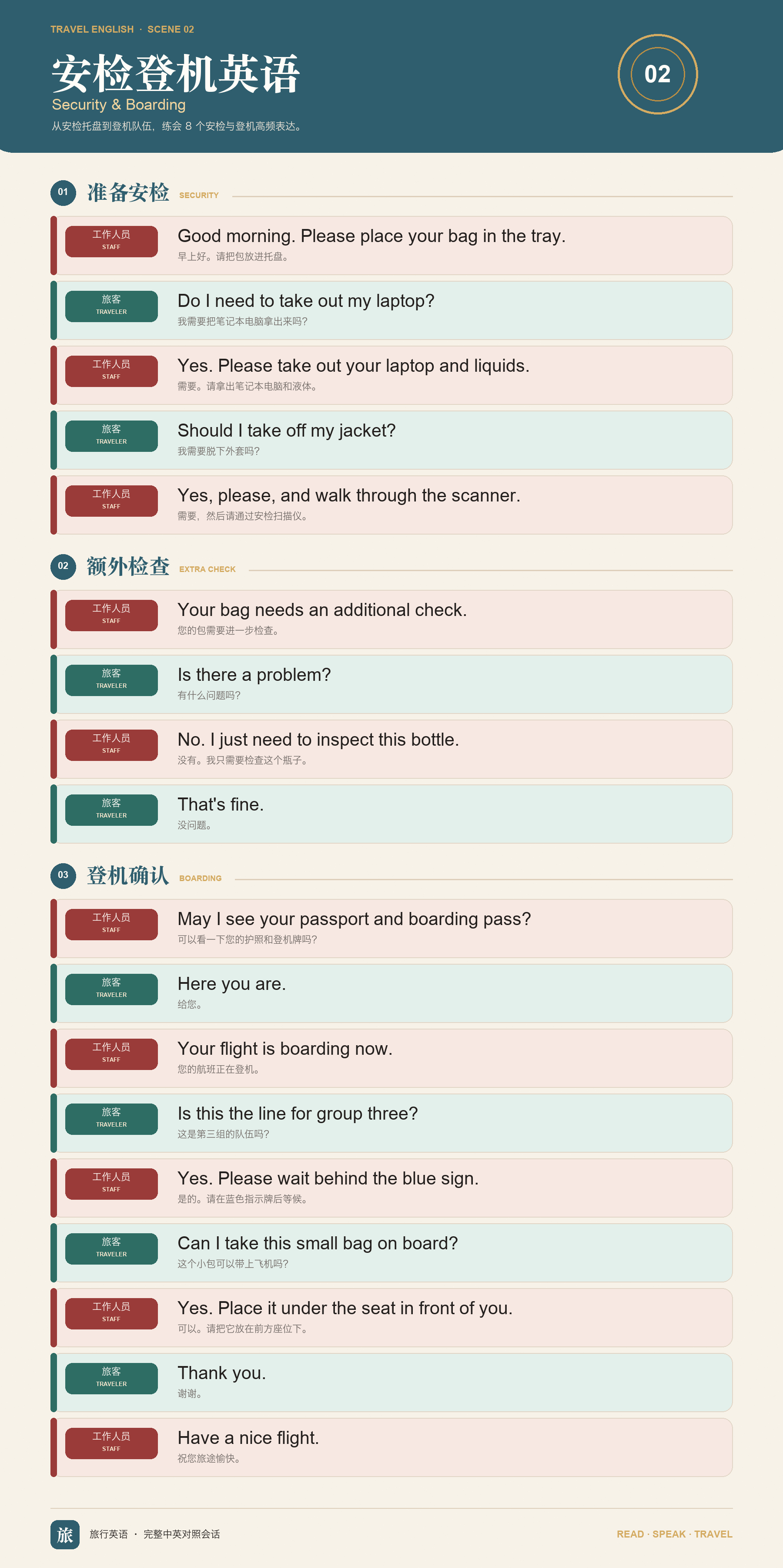 安检登机中英对话预览
